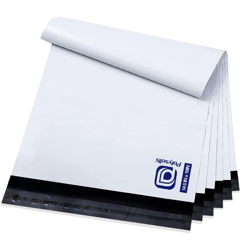 POLYSELLS 100 Pcs 14.5x19 Inch Poly Mailers Shipping Envelopes, Strong Adhesive Sealing, Waterproof, and Tear-resistant Postal Mailing Bags for Clothing, Books, and Accessories - Image 1